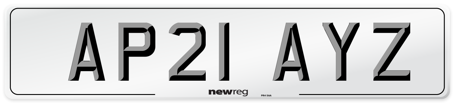 AP21 AYZ Number Plate from New Reg